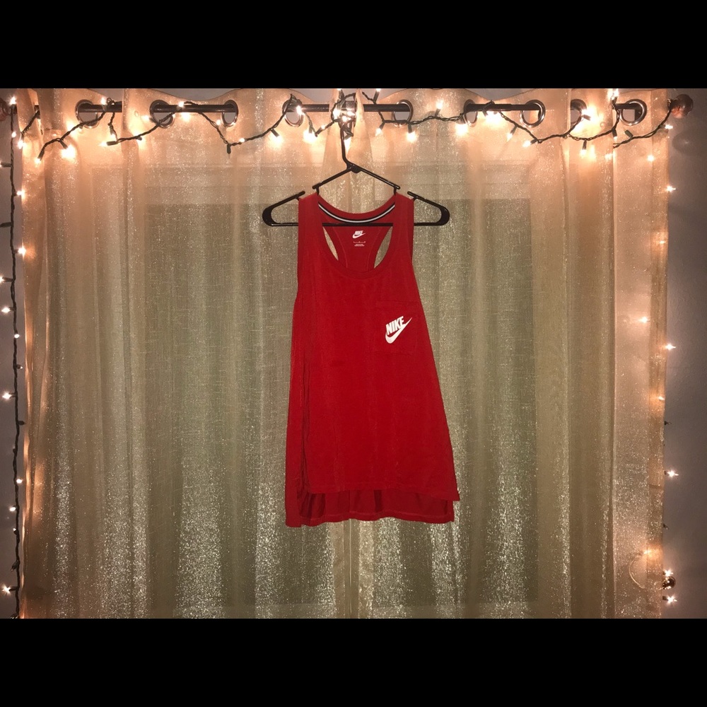 Red Nike tank top